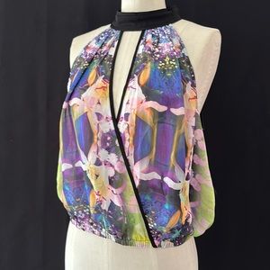 Summer top black and multicolor